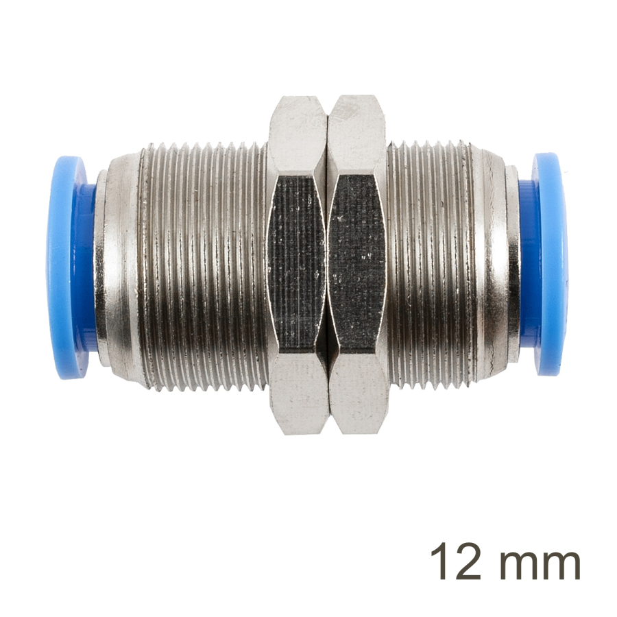 (image for) Metal Bulkhead Str. Connector 12mm