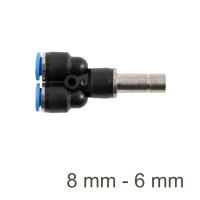 (image for) Red. Insert Y-joint Pu 8mm - 6mm