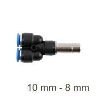 (image for) Red. Insert Y-joint Pu 10mm - 8mm
