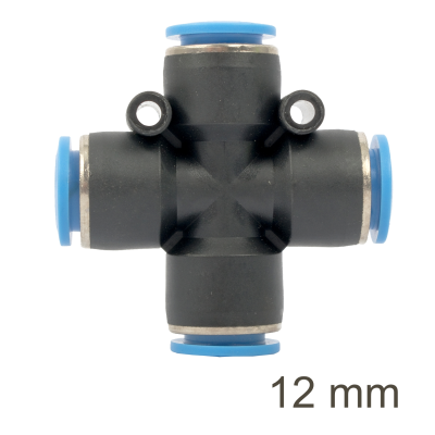(image for) Pu Hose Fitting 4 Way Connector 12mm