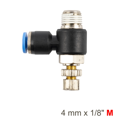 (image for) Flow Control Swiv. Elbow Pu 4mm X 1/8' M