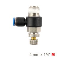 (image for) Flow Control Swiv. Elbow Pu 4mm X 1/4' M