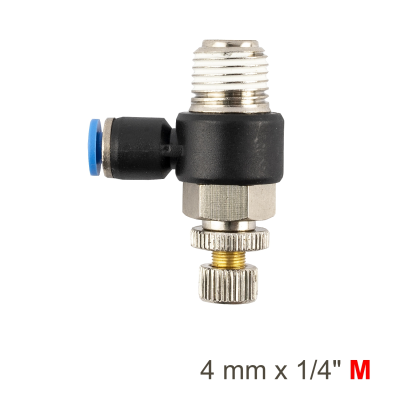 (image for) Flow Control Swiv. Elbow Pu 4mm X 1/4' M