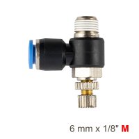 (image for) Flow Control Swiv. Elbow Pu 6mm X 1/8' M