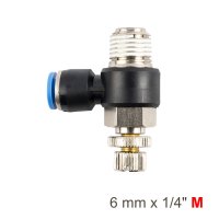 (image for) Flow Control Swiv. Elbow Pu 6mm X 1/4' M