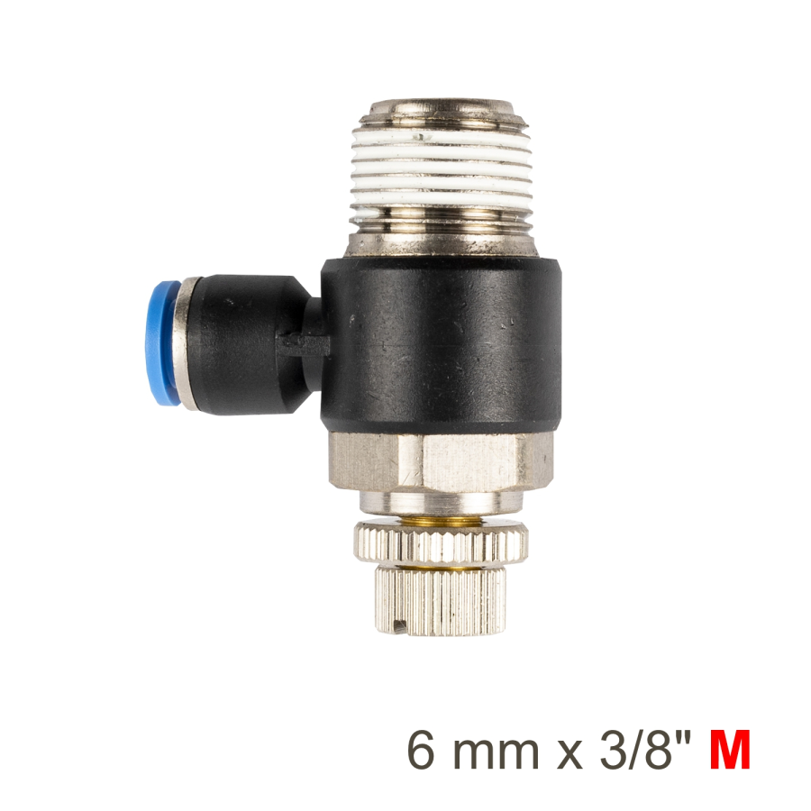(image for) Flow Control Swiv. Elbow Pu 6mm X 3/8' M