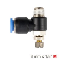 (image for) Flow Control Swiv. Elbow Pu 8mm X 1/8' M