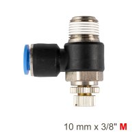 (image for) Flow Control Swiv. Elbow Pu 10mm X 3/8' M