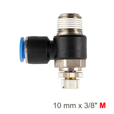 (image for) Flow Control Swiv. Elbow Pu 10mm X 3/8' M