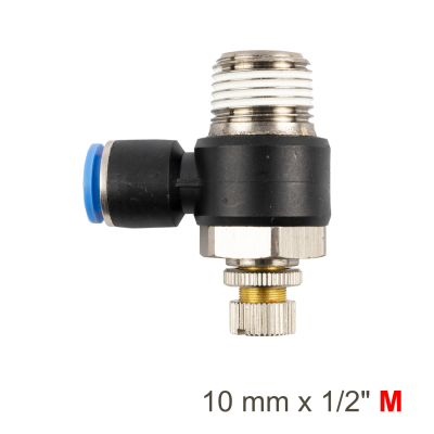 (image for) Flow Control Swiv. Elbow Pu 10mm X 1/2' M