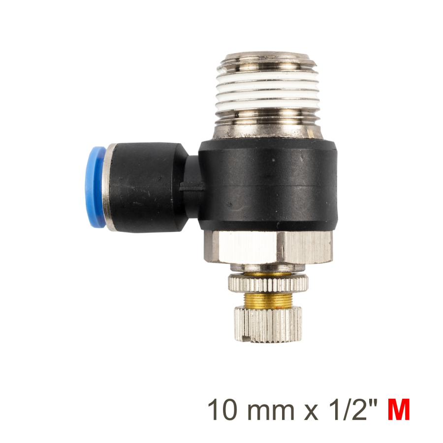 (image for) Flow Control Swiv. Elbow Pu 10mm X 1/2' M