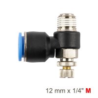 (image for) Flow Control Swiv. Elbow Pu 12mm X 1/4' M