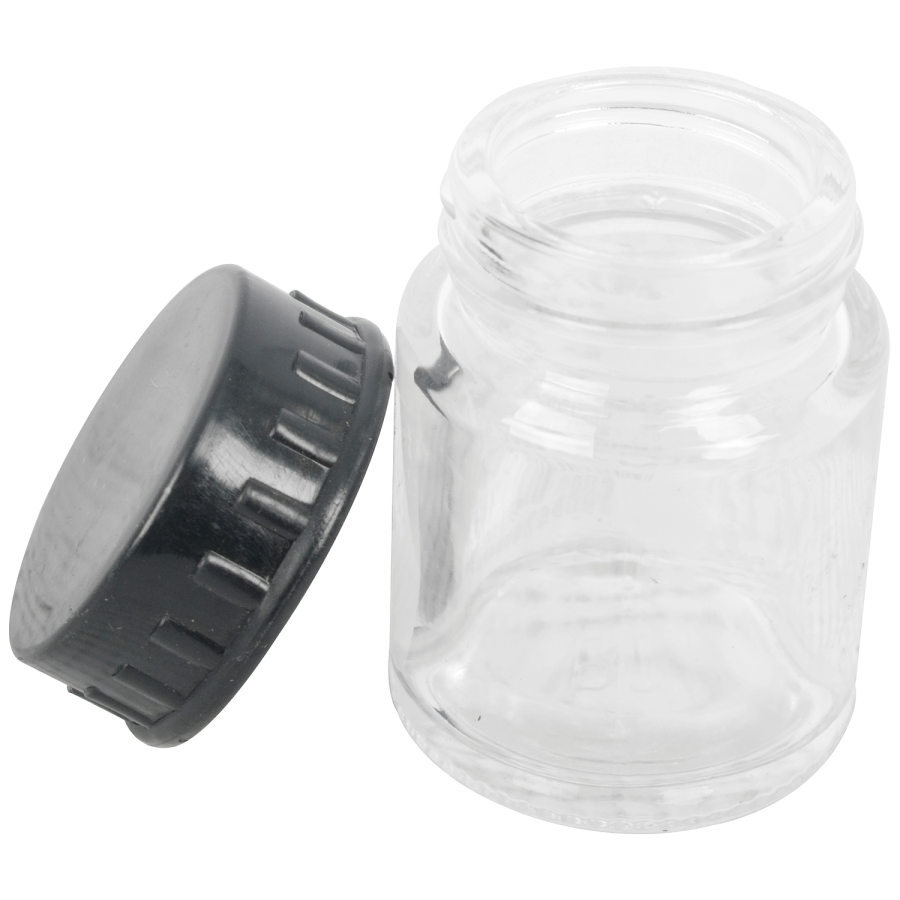 (image for) Glass Jar 22cc For Airbrush No Spout