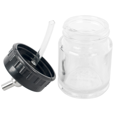 (image for) Glass Jar With 22cc 60 Deg Spout For Airbrush