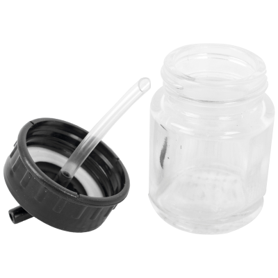 (image for) Glass Jar With 22cc 45 Deg Spout For Airbrush