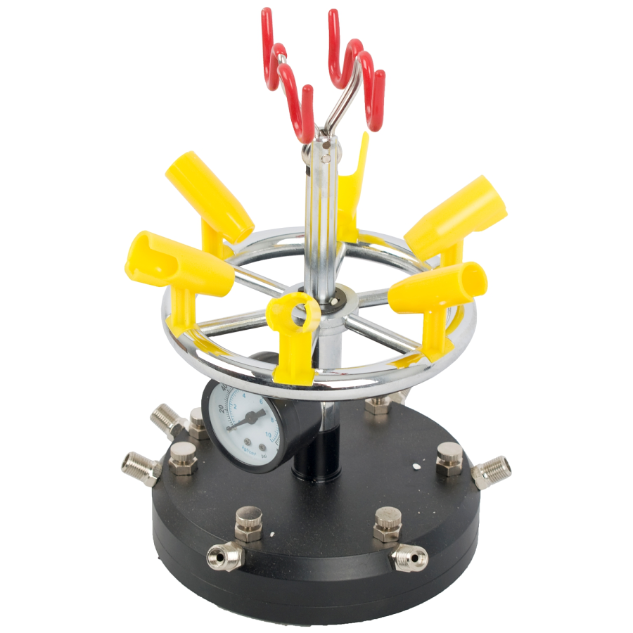 (image for) Air Brush Stand (6) 6 Ports & Pressure Guage
