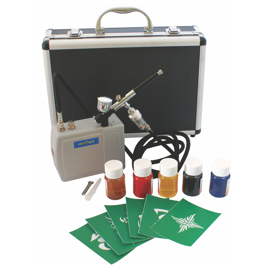 (image for) Comp Mini Air - Battery - A130 Airbrush+5 X Paintx 6 Stencils