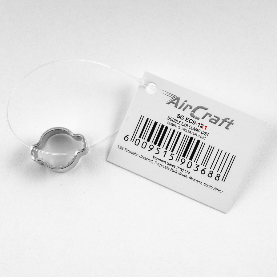 (image for) Double Ear Clamp C/steel 9-11mm