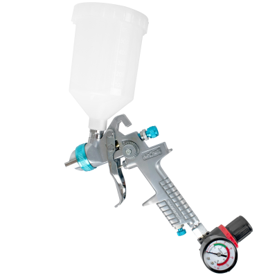 (image for) Spray Gun Hvlp 1.4mm Nozzle With Spare 1.7mm Nozzle Kit And Regulator