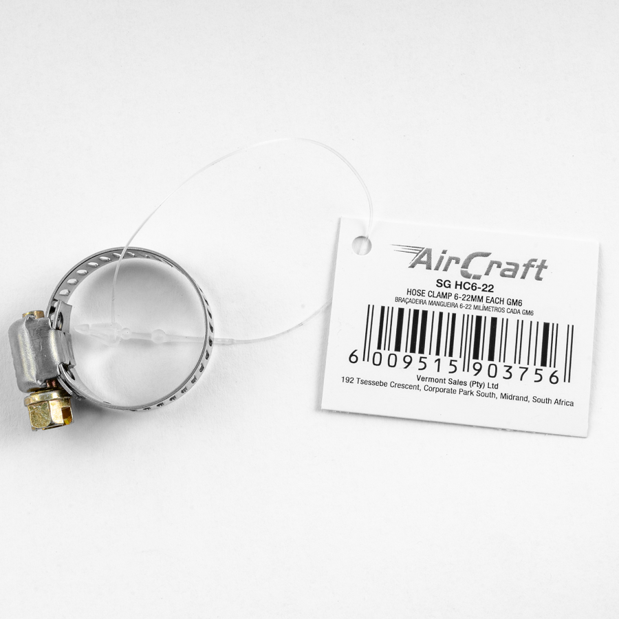 (image for) Hose Clamp 6-22mm Each Gm6