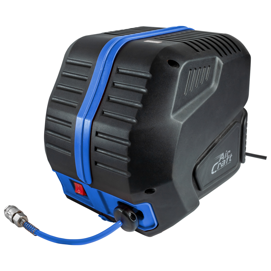 (image for) Air Compressor 9.5m Hose Reel 1100w 220v 66l/min Wall Mount And Acceso