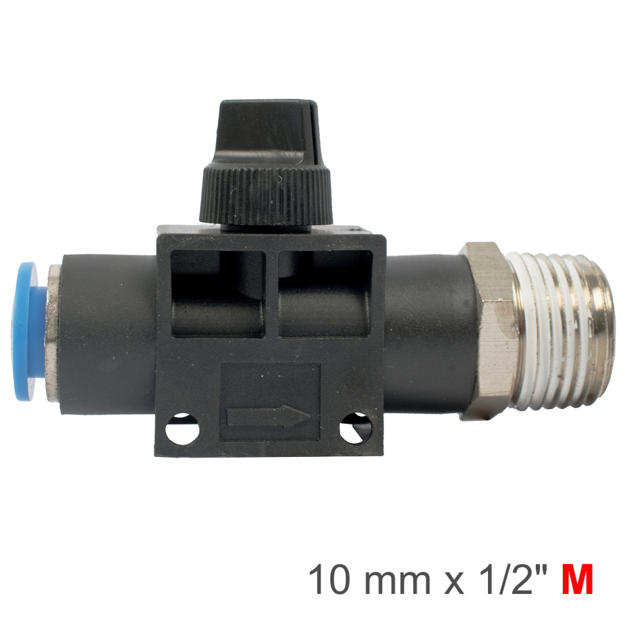 (image for) Pu Hose Fitting Valve 10mm X 1/2'm