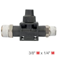 Pu Hose Fitting Valve 3/8'm X 1/4'm (image for) Pu Hose Fitting Valve 3/8'm X 1/4'm