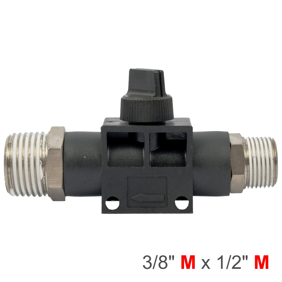 (image for) Pu Hose Fitting Valve 3/8'm X 1/2'm