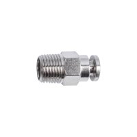 Metal Pu Fitting Straight 4mm X 1/8' M (image for) Metal Pu Fitting Straight 4mm X 1/8' M