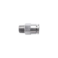 Metal Pu Fitting Straight 6mm X 1/8' M (image for) Metal Pu Fitting Straight 6mm X 1/8' M