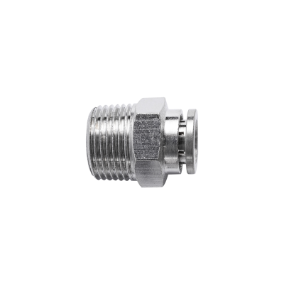 (image for) Metal Pu Fitting Straight 8mm X 3/8' M