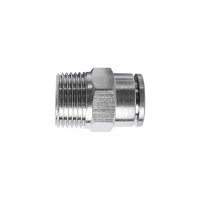 (image for) Metal Pu Fitting Straight 10mm X 3/8' M