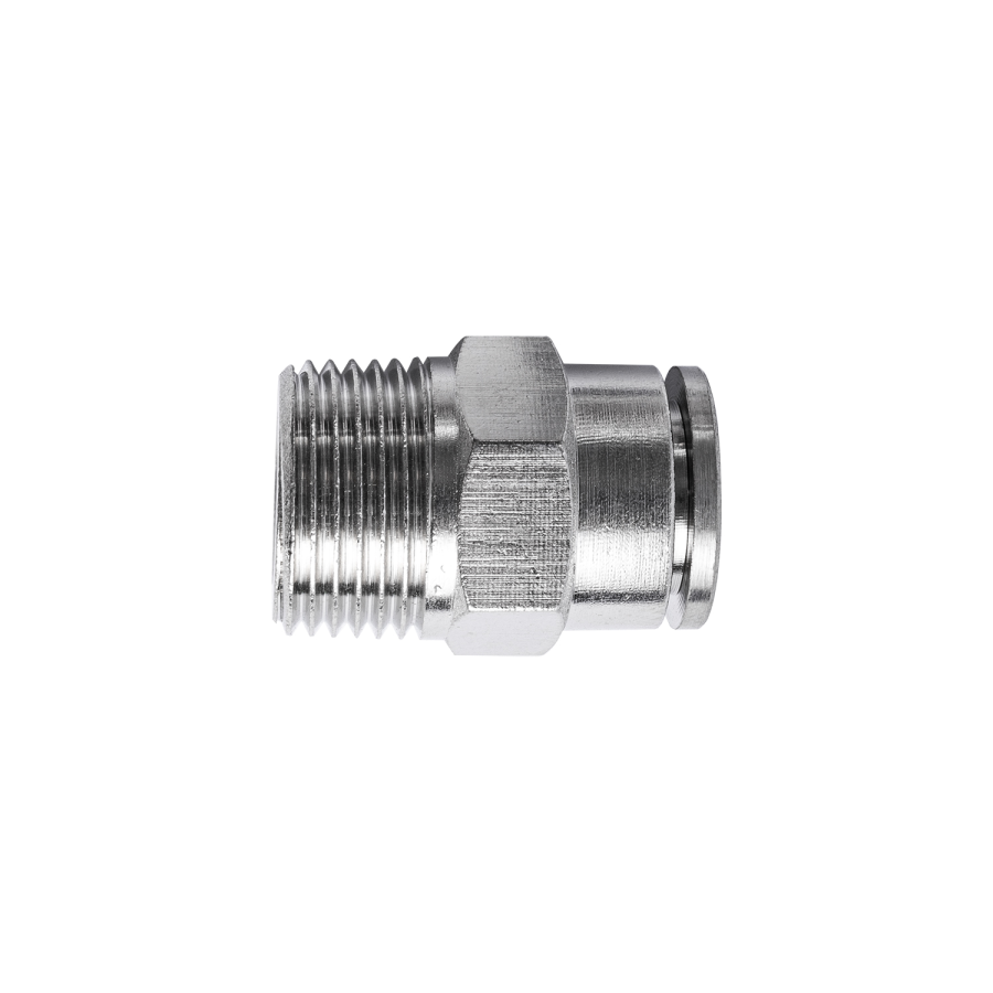 (image for) Metal Pu Fitting Straight 10mm X 3/8' M