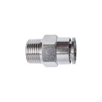 (image for) Metal Pu Fitting Straight 12mm X 3/8' M