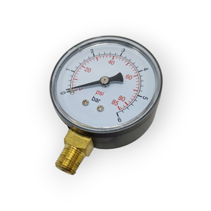 (image for) Air Gauge 85psi/6bar 1/4m Bot. Fit For Sg Pp Paint Pots