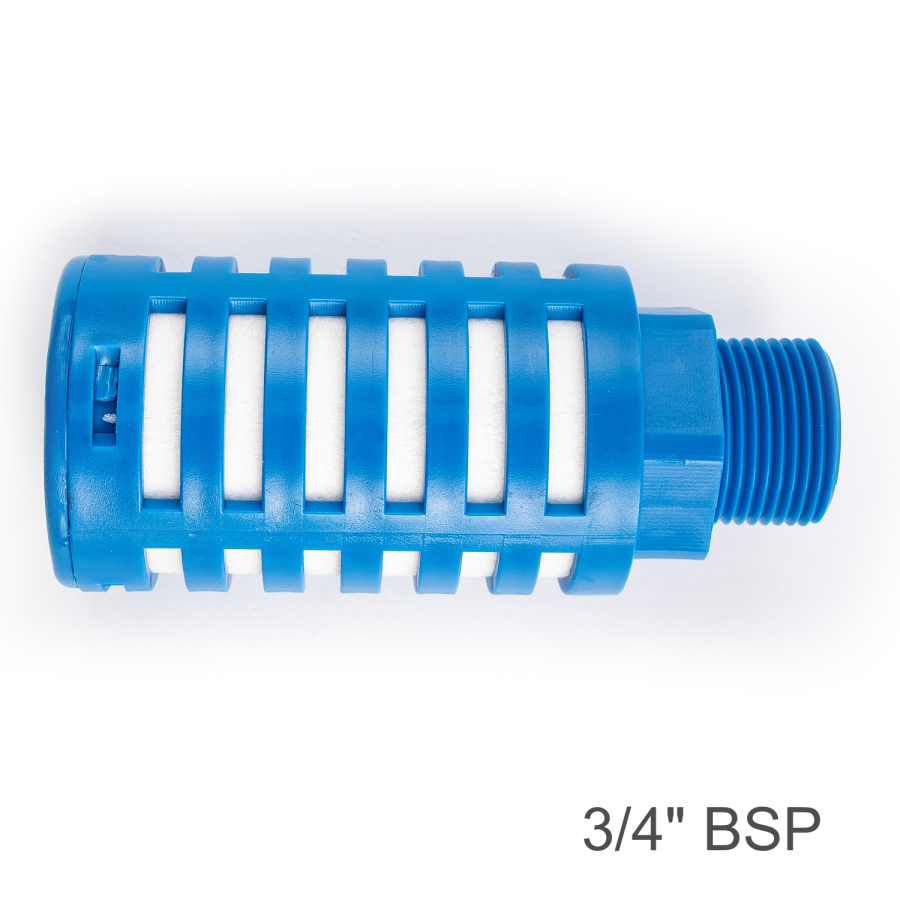 (image for) Plastic Breather Silencer 3/4' M Blue
