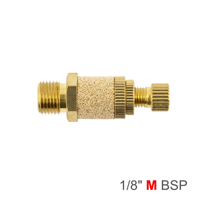 (image for) Flow Control Silencer Brass 1/8' M