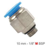 (image for) Pu Fitting Str. Stud W/o-ring 10mm-1/8' M