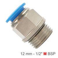 (image for) Pu Fitting Str. Stud W/o-ring 12mm-1/2' M