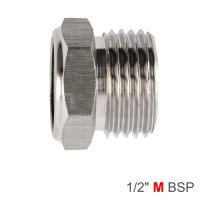 (image for) Muffler Metal Flat 1/2' Male