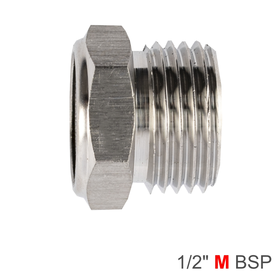 (image for) Muffler Metal Flat 1/2' Male
