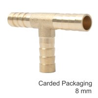 (image for) T Type Hose Connector 8mm 1pce Blister