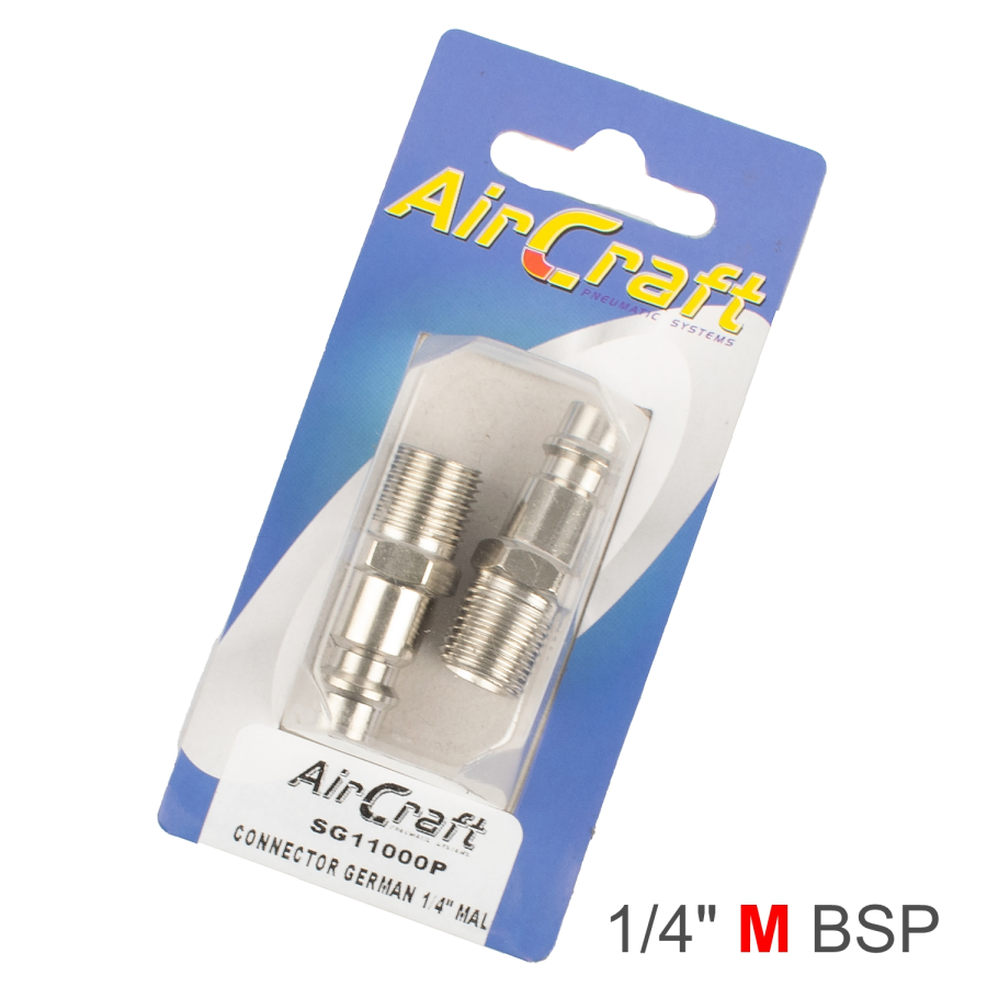 (image for) Connector German 1/4' Male 2pc Pack