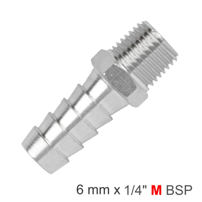 (image for) Hosetail 1/4'm X 6mm Bulk