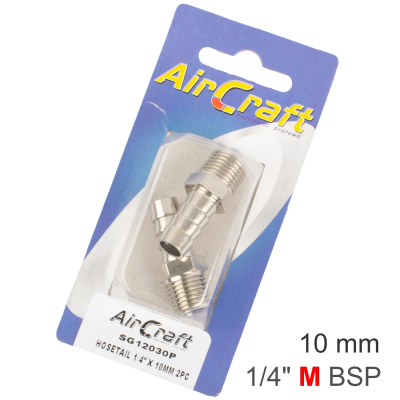 (image for) Hosetail 1/4' X 10mm 2pc Pack