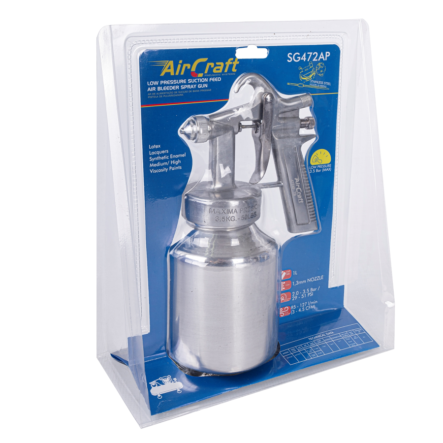 (image for) Spray Gun Low Pressure Max 3.5bar Press. Blister Pack