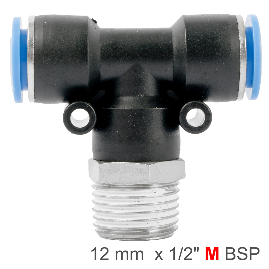 (image for) Pu Hose Fitting Tee 12mm-1/2 M