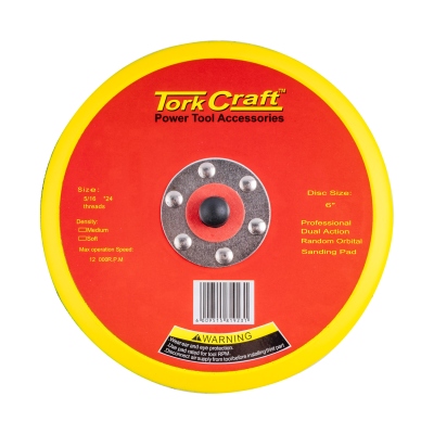 (image for) Da Sander Pad Hook And Loop 5 16 - 24unf Med Soft No Holes 150mm 6'