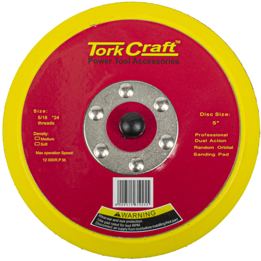 (image for) Da Sander Pad Hook And Loop 5 16 - 24unf Med Soft 125mm 5'