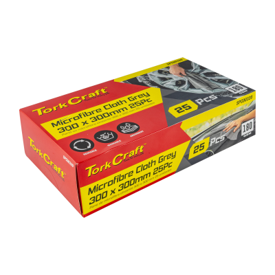 (image for) Microfibre Cloth Disp. Grey 300mm X 300mm 180gsm 25pc T/box